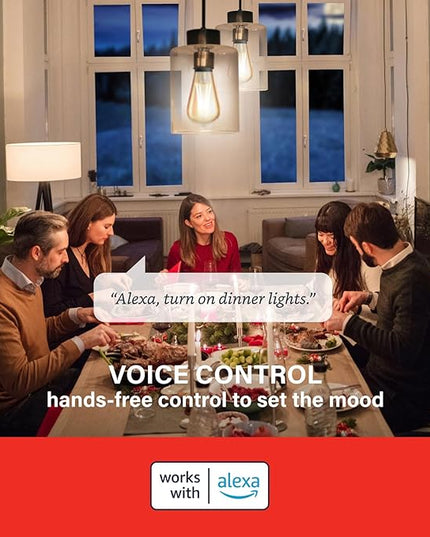 Sengled Smart Edison Bulbs, S1 Auto Pairing with Alexa Devices, Vintage Smart Light Bulbs That Work with Alexa, Bluetooth Mesh Smart ST19 Led Bulb 60 Watt Equivalent, 2000K E26 (2 Pack) Sengled