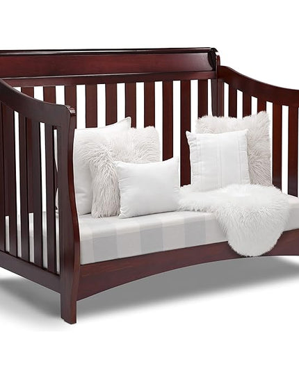 Delta Children Bentley S Series 4-in-1 Convertible Baby Crib, Black Cherry Espresso - LeafyLoom