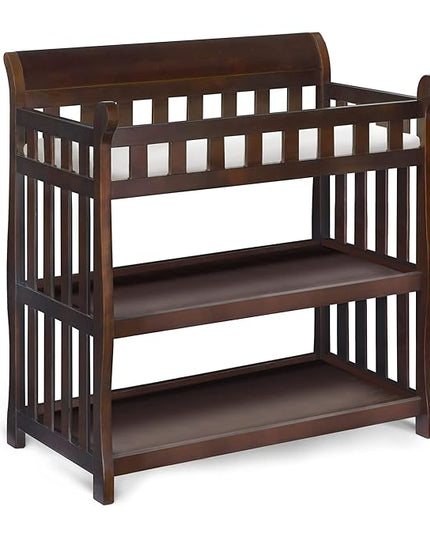 Delta Children Bentley 4-in-1 Convertible Crib and Eclipse Changing Table Bundle, Black Cherry - LeafyLoom