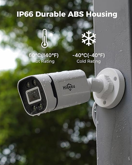Hiseeu 16CH 3K Wired Security Camera System with Alarm Spotlight,Audio Vehicle/Person Detection 5MP 16CH DVR,5MP 16PCS Outdoor Indoor Surveillance CCTV Cameras 3TB HDD 24/7 Record Remote Access Hiseeu
