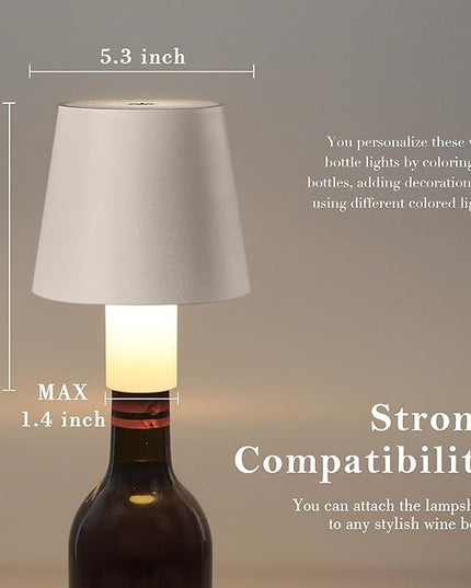 4 Pack LED Wine Bottle Lamp, RGB 5 Modes & CCT Modes Table Lamp, IP54 Waterproof Bottle lamp, Touch Control Portable Desk Lamp for Club/Restaurant/Prom/Party/Bar (2Black&2White) - LeafyLoom
