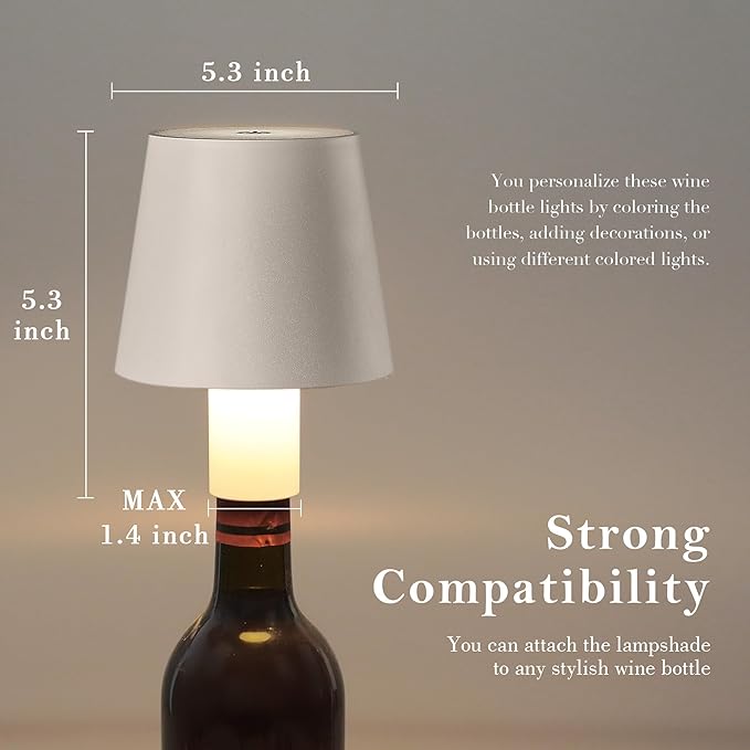 4 Pack LED Wine Bottle Lamp, RGB 5 Modes & CCT Modes Table Lamp, IP54 Waterproof Bottle lamp, Touch Control Portable Desk Lamp for Club/Restaurant/Prom/Party/Bar (2Black&2White) - LeafyLoom