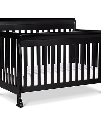 DaVinci Kalani 4-in-1 Convertible Crib in Ebony, Greenguard Gold Certified - LeafyLoom