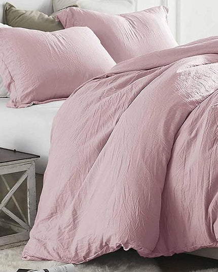 ETDIFFE Greyish Pink Comforter Set King Size, 3 Piece Aesthetic Modern Bedding Set - Soft & Lightweight All Season Microfiber Down Alternative Bed Comforter with 2 Pillow Shams for Women Girls - LeafyLoom