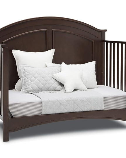 Delta Children Perry 6-in-1 Convertible Crib - Greenguard Gold Certified, Walnut Espresso - LeafyLoom
