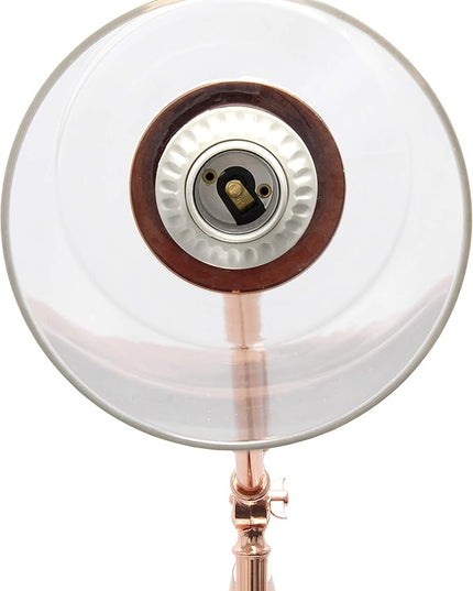 Elegant Designs LF1030-RGD Pivot Arm Glass Shade Floor Lamp, Rose Gold - LeafyLoom