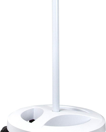 Neatfi 6-Wheel Rolling Base Floor Stand, Compatible for LED Desk Lamp and Magnifying Lamps, Versatile Stand for Work, Study, and Needlework (White) - LeafyLoom
