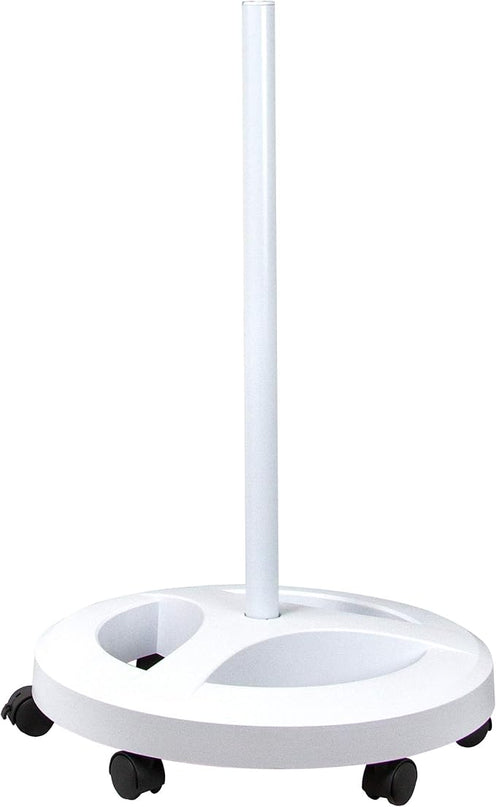 Neatfi 6-Wheel Rolling Base Floor Stand, Compatible for LED Desk Lamp and Magnifying Lamps, Versatile Stand for Work, Study, and Needlework (White) - LeafyLoom