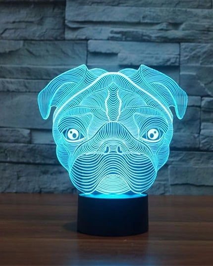 Cute Pug Dog Night Light Baby Animal Led Lights Table Lamps for Home Decor Promotional Gifts for Kids - LeafyLoom