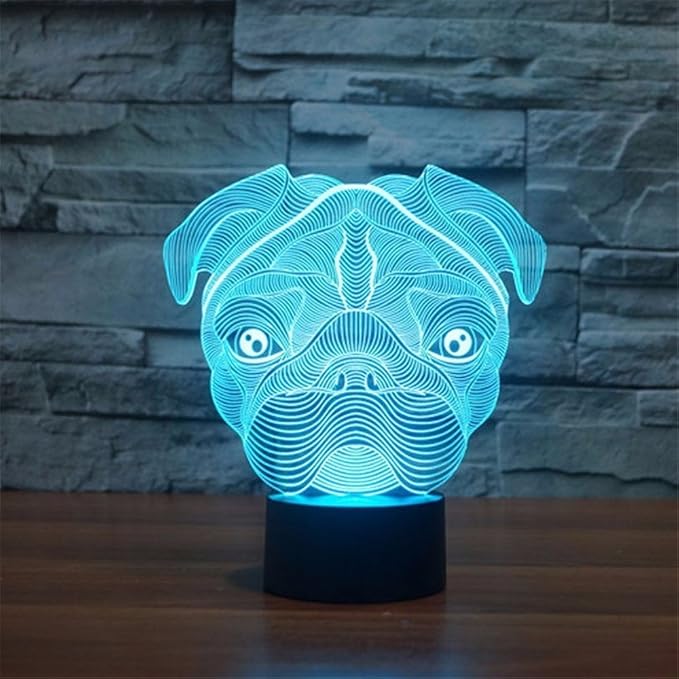 Cute Pug Dog Night Light Baby Animal Led Lights Table Lamps for Home Decor Promotional Gifts for Kids - LeafyLoom