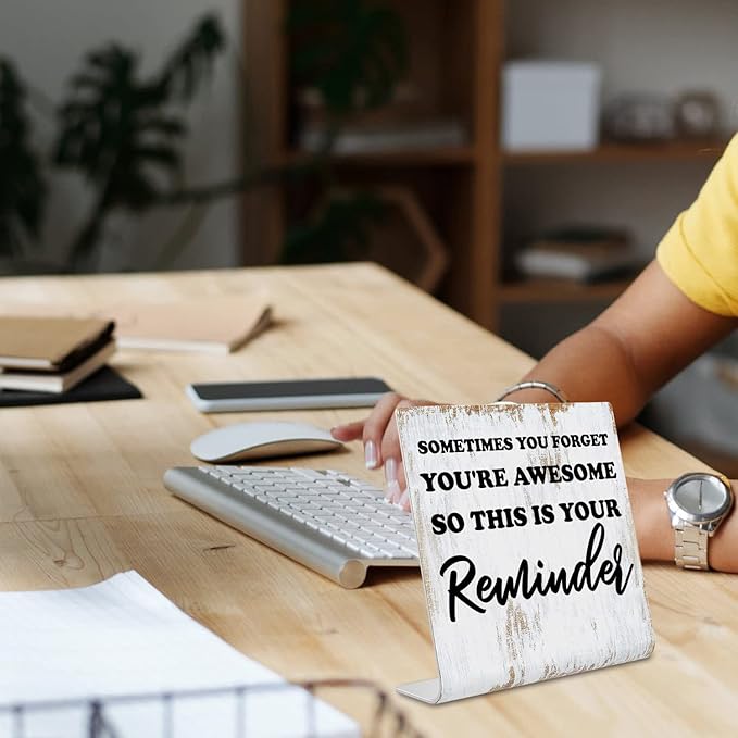 Inspirational Quotes Decor Gifts for Women, Motivational Desk Decor for Office, Decoration On Shelf Table Desk for Living Room Home Office Gift for Friends Coworker Nurse Worker Coworker dksg8 - LeafyLoom