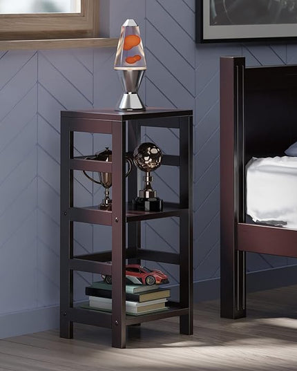 Winsome Leo Model Name Shelving, Tall, Espresso - LeafyLoom
