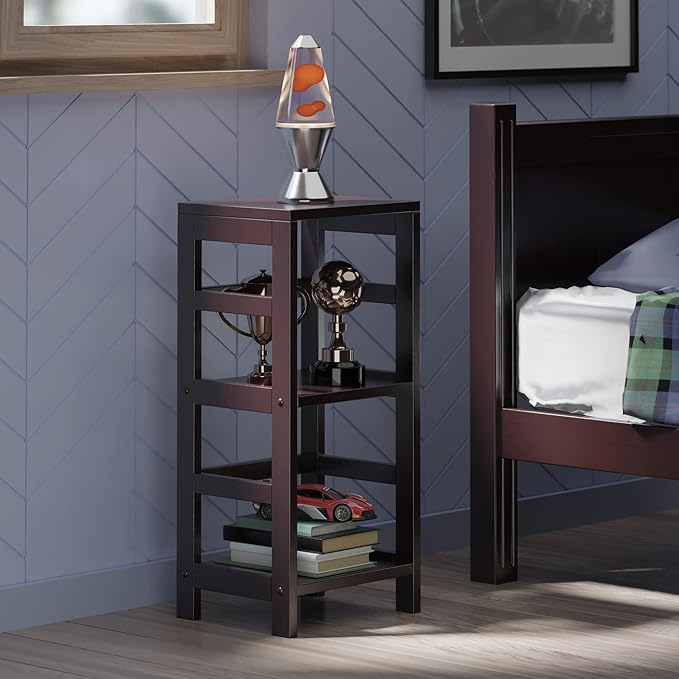 Winsome Leo Model Name Shelving, Tall, Espresso - LeafyLoom