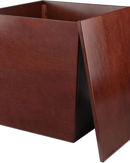 Winsome Trading, Inc. Mezo Cube Storage, Walnut 18.5 inches - LeafyLoom
