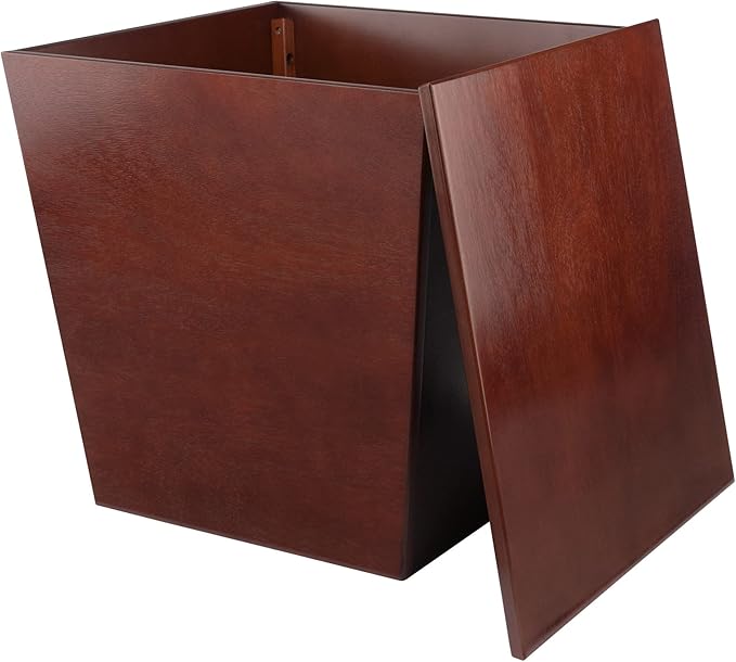 Winsome Trading, Inc. Mezo Cube Storage, Walnut 18.5 inches - LeafyLoom