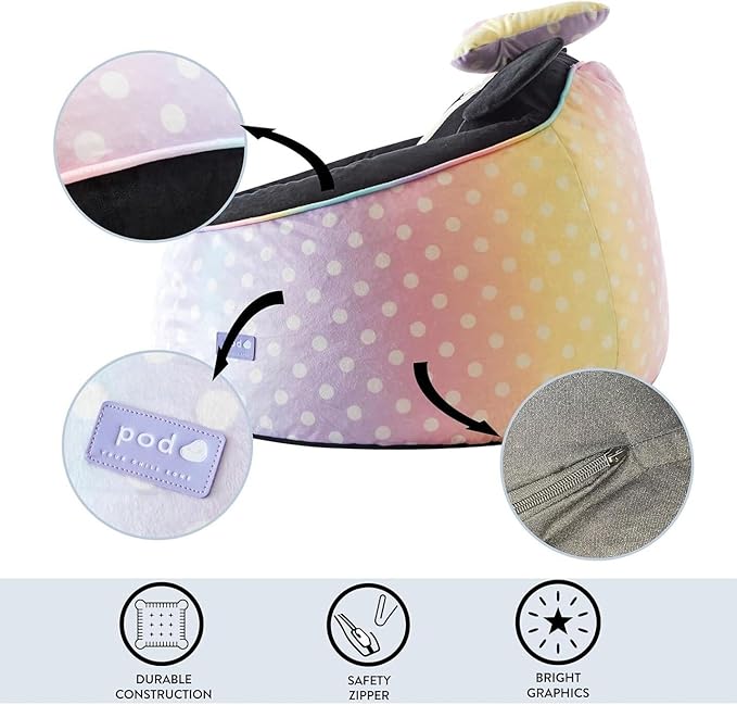 Idea Nuova Disney Minnie Mouse Hillside by pod Plush Kids Bean Bag Chair, 24" Hx24 Hx17 H, Large - LeafyLoom