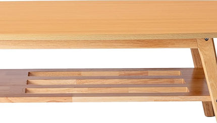 NicBex Coffee Table Wooden Coffee Table with Storage Rectangle Center Tables with Open Shelf Dining Table for Living Room, Dining Room, Office, and Bedroom,47" W, Natural Light Oak - LeafyLoom