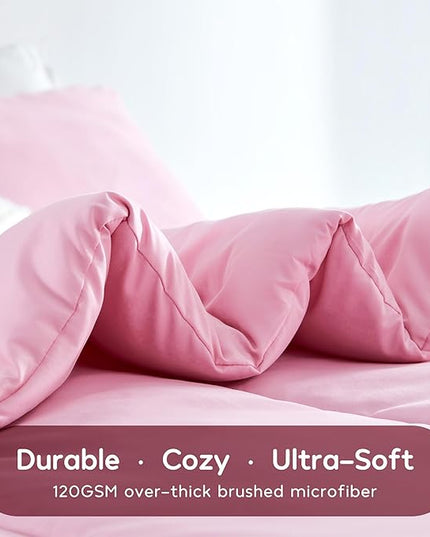 SLEEP ZONE Kids Pink Bedding Twin Comforter Set - Super Soft & Cute Printed 2-Piece Comforter Set All Seasons for Girls, Fade Resistant, Machine Washable, Ballet Pink - LeafyLoom