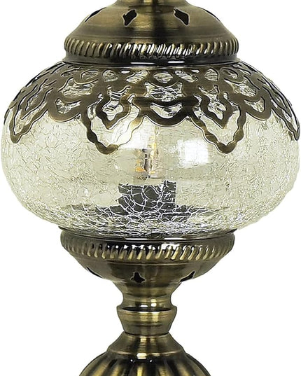 Turkish Mosaic Lamp Bohemian Tiffany Style Moroccan Bedside Lamps for Bedroom - LeafyLoom