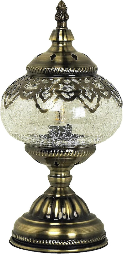Turkish Mosaic Lamp Bohemian Tiffany Style Moroccan Bedside Lamps for Bedroom - LeafyLoom