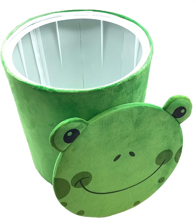Storl Organizer Storage Stool for Toy and Cloth and Kids Stool (Frog, 12Wx13H) - LeafyLoom