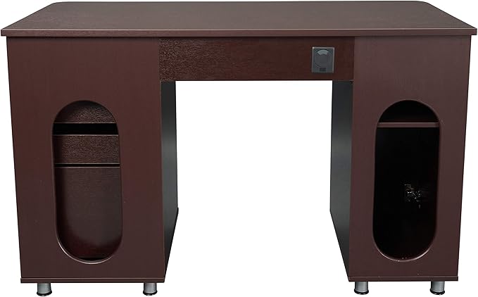 NicBex Laik-DW-00044-DX Desks, 47.5" W x 23.5" D x 30" H, Chocolate - LeafyLoom