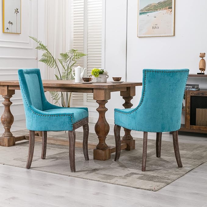 NicBex Haerin-SD-00085-LWJ Dining Chairs, 22.8"x20.8"x35.4", Blue - LeafyLoom