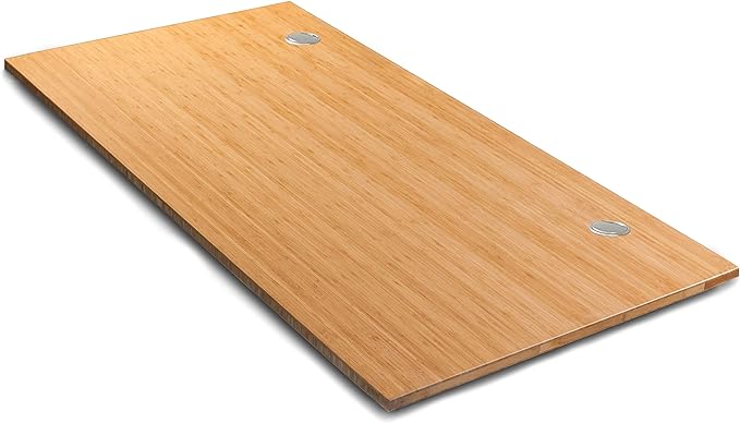 VWINDESK 60 x 30 x 1 Inch 100% Solid Bamboo Desk Table Top Only,for Standing Desk Home Office Desk with 60mm grommets(Right Angle) - LeafyLoom