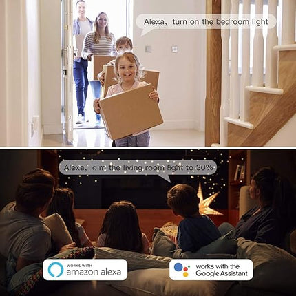 TREATLIFE Smart Dimmer Switch 4 Pack, Smart Light Switch Works with Alexa and Google Assistant, Neutral Wire Needed, 2.4Ghz Wi-Fi, Schedule, Remote Control, Single Pole, FCC Listed TREATLIFE