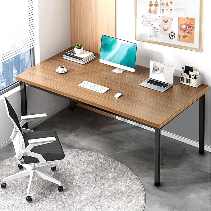 BAST BOARD 30x59 Inches - Brown Minimalist Desk for Home Office or Gaming - LeafyLoom