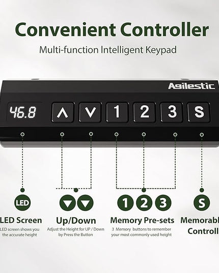 L shaped Electric Standing Desk with 2 Drawers, 63 Inch Ergonomic Adjustable Height Desk with Storage, Corner Desk Sit Stand up Computer Table for Work Office Home, Rustic Brown - LeafyLoom