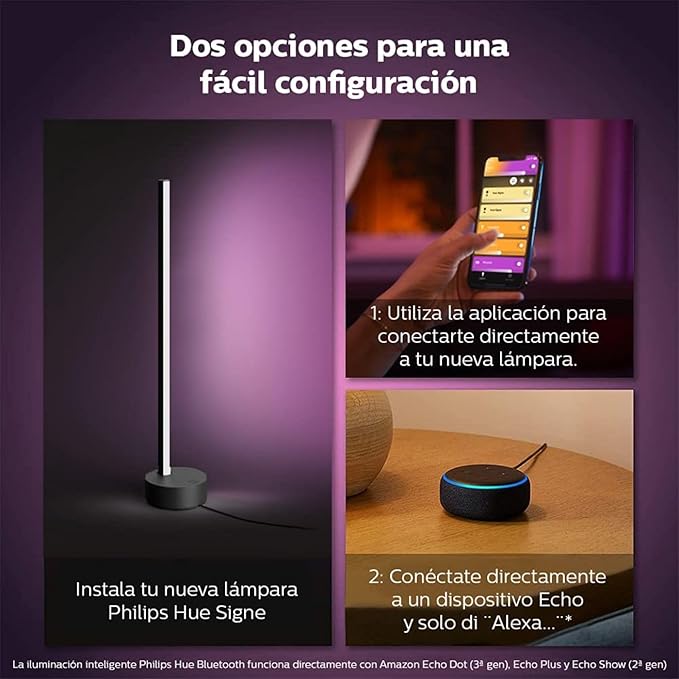 Philips Hue Signe Smart Floor Lamp, White - White and Color Ambiance LED Color-Changing Light - 1 Pack - Indoor - Control with Hue App - Works with Alexa, Google Assistant, and Apple Homekit - LeafyLoom