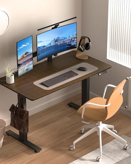 Electric Standing Desk Height Adjustable - 48 x 24 Inches Sit Stand up Desk & Memory Preset Ergonomic Rising Desks for Work, Home Office Workstation Gaming Rising Desk Study Table - LeafyLoom