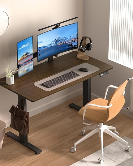 Electric Standing Desk Height Adjustable - 40 x 24 Inches Sit Stand up Desk & Memory Preset Ergonomic Rising Desks for Work, Home Office Workstation Gaming Rising Desk Study Table - LeafyLoom