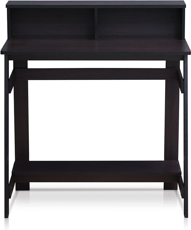 Furinno Simplistic A Frame Computer Desk, Dark Walnut - LeafyLoom
