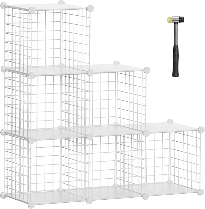 TUMUCUTE Closet Organizer,6-Cube Closet Organizers and Storage,Closet Cabinet Metal Shelf Rack Storage Shelves Bookshelf,Toy Organizers and Storage Bins - LeafyLoom