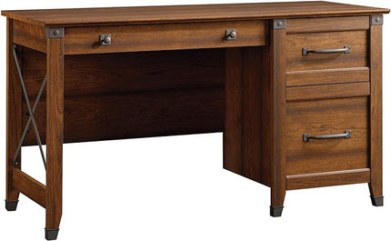 Sauder Carson Forge Desk, Washington Cherry finish - LeafyLoom