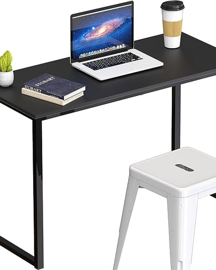 SHW Home Office 32-Inch Computer Desk, Black - LeafyLoom