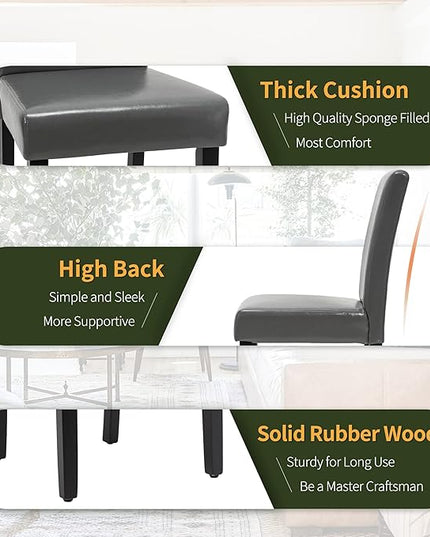 NicBex Dining Chair Set of 2, Accent Parsons Diner Chairs by Side Table for Home Kitchen, Living Room, Grey - LeafyLoom