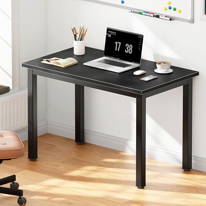 DlandHome 31.5 inches Small Computer Desk,Writing Table for Small Spaces Study Table Student Laptop Desk Black - LeafyLoom