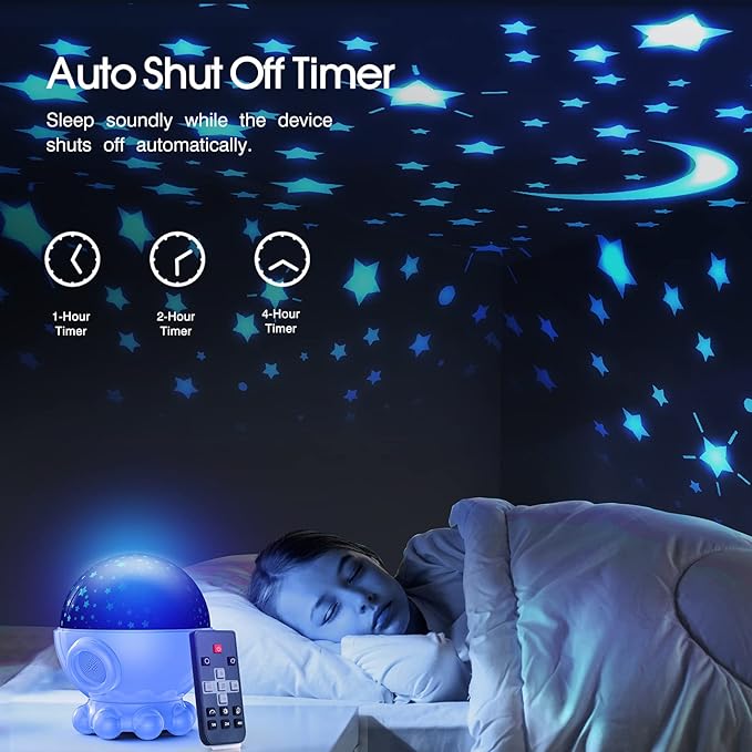 Night Light Projector Christmas Gift for Kids, Kids Toys for Girls Boys, Star Moon & Ocean Projection for 2-10 Year Old Girls, Lullaby Songs, Toddler Toys,Adjustable 360-Degree Rotation,Octopus Decor - LeafyLoom