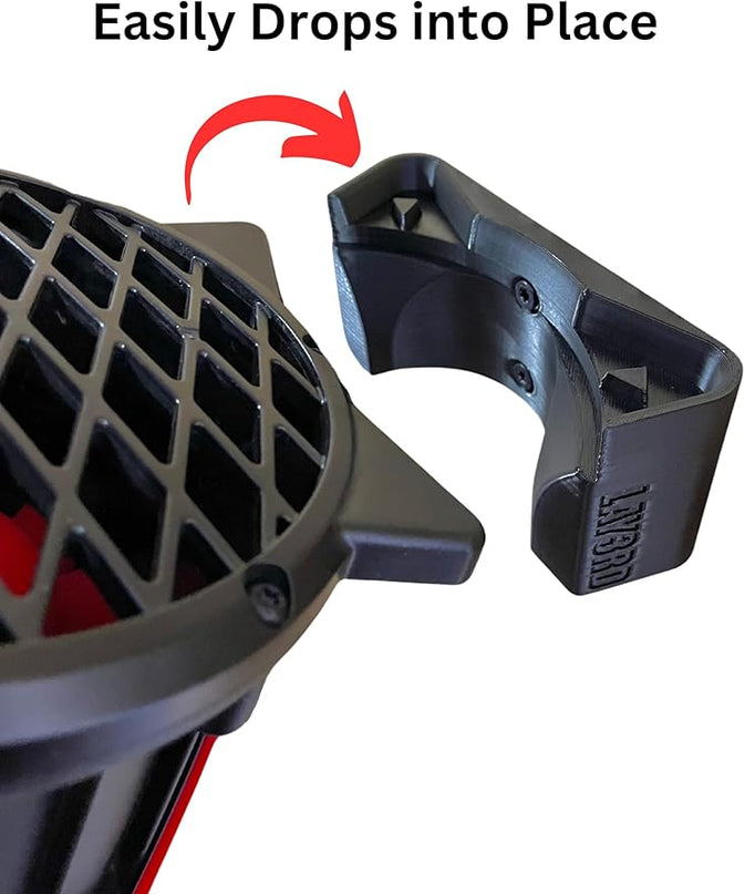 Milwaukee M18 Leaf Blower Wall Mount Compatible with 2724-20, 2724-21 - Heavy-Duty Black Wall Mounting Bracket Holder Storage Hook - LeafyLoom