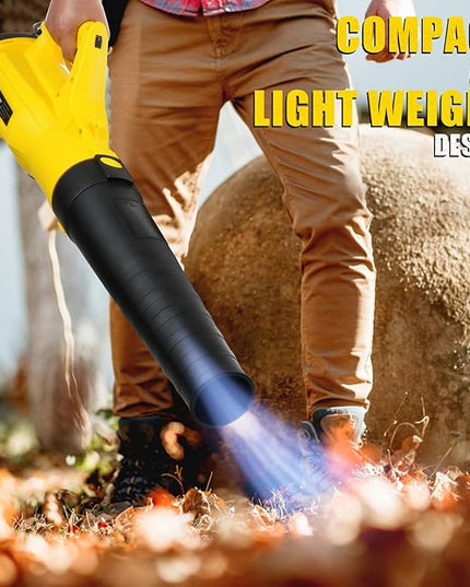 Leaf Blower, 3000W High Power Turbine Handheld Electric Leaf Blower, with 82 feet Extra Long Power Cord, 6-Gear Wind Speed Regulation, for Lawn Care, Yard, Garage, Patio, Blowing Leaves and Snow - LeafyLoom
