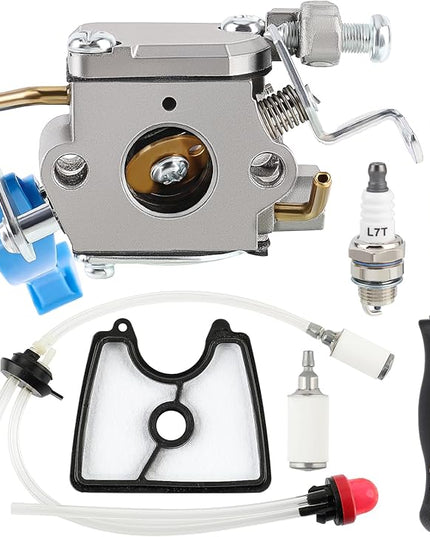 590460102 Carburetor for Husq 125B 125BX 125BVX Leaf Blower Trimmer for Zama C1Q-W37 Carb 545 08 18-11 581798001 545081811 545112101 with Air Filter Fuel Line Kit - LeafyLoom