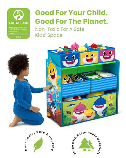 Baby Shark Design & Store 6 Bin Toy Storage Organizer by Delta Children - LeafyLoom