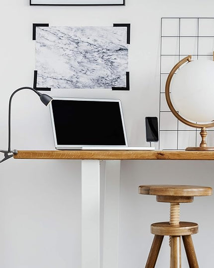 Newhouse Lighting NHCLP-OL-BK Olivia LED Clamp Light Desk Lamp with Flexible Gooseneck, 3 Brightness Levels & 3 Color Modes, Black - LeafyLoom