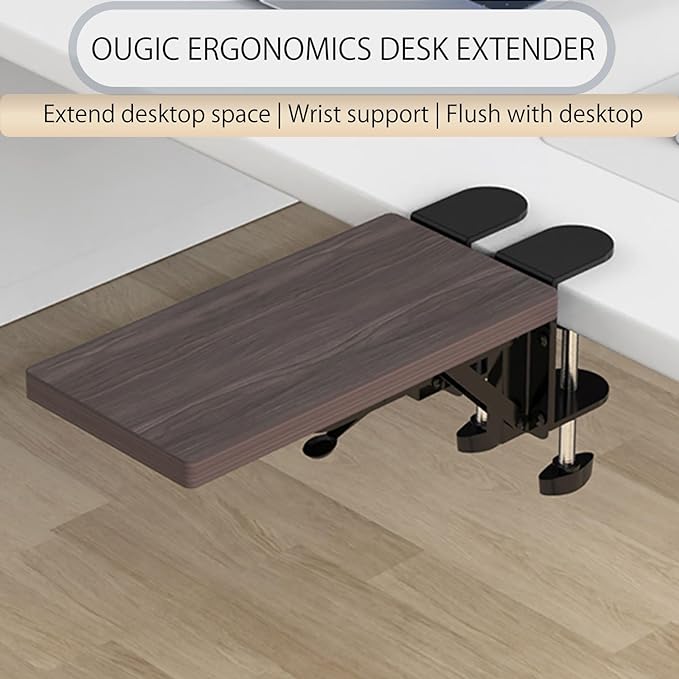 Computer Armrest Desk Computer Armrest Support Adjustable Computer Desk Armrest Support Ergonomic Rotating for Table Desk Chair Desk - LeafyLoom