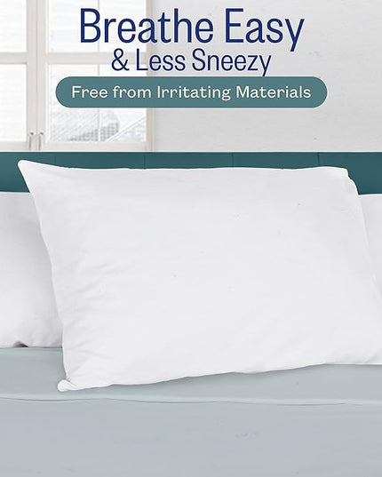 Sleep Restoration Gel Pillow - (2 Pack King) Best Hotel Quality Comfortable and Plush Cooling Gel Fiber Filled Pillow - LeafyLoom