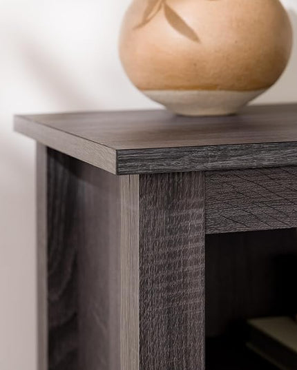 Walker Edison Wren Classic 6 Cubby TV Stand for TVs up to 80 Inches, 70 Inch, Charcoal - LeafyLoom