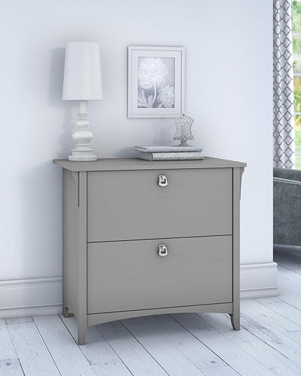 Bush Furniture Salinas 2 Drawer Lateral File Cabinet in Cape Cod Gray - LeafyLoom